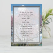 新郎結婚の両親の招きさくらんぼ 招待状 (スタンド正面)