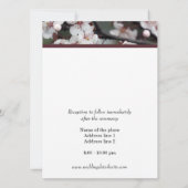 新郎結婚の両親の招待の梅の花 招待状 (裏面)