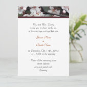 新郎結婚の両親の招待の梅の花 招待状 (スタンド正面)