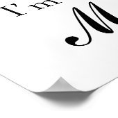 新郎結婚の写真のプロップサイン「私は彼女のMr.」に入る ポスター (角)