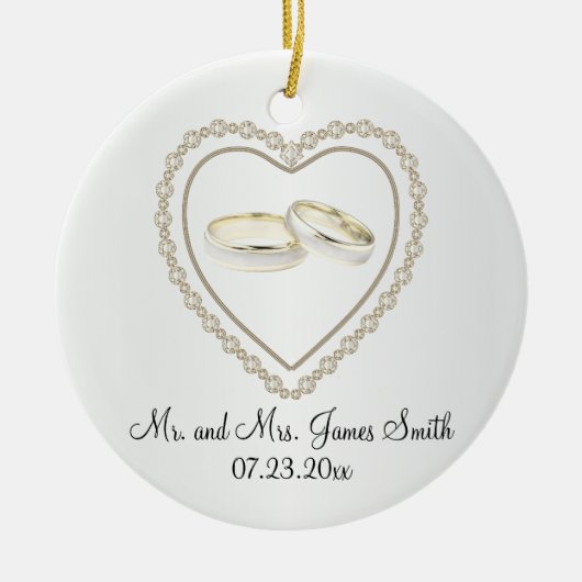 新郎結婚の形見 セラミックオーナメント (正面)