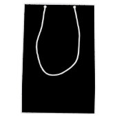 新郎結婚ブラック抱き枕のドレスのお母さん ミディアムペーパーバッグ (裏面)