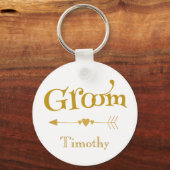 新郎結婚記念品 キーホルダー (正面)