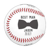 新郎花婿介添人ウェディングパーティギフト 野球ボール (正面左)