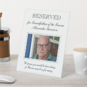 新郎記念写真の祖父結婚。 台座サイン (インサイチュ)