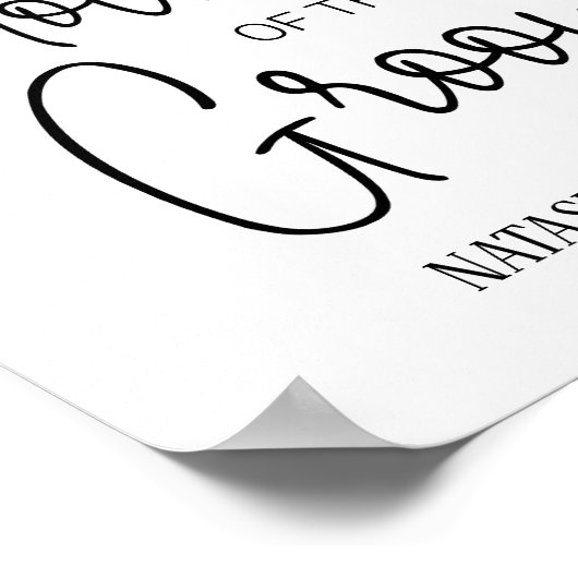 新郎記念指定席の母結婚母 ポスター (角)