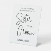 新郎記念指定席結婚の姉妹 台座サイン (正面)