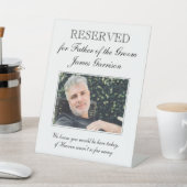 新郎記念碑の父の予約サイン 台座サイン (インサイチュ)