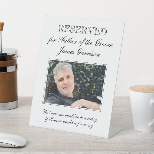 新郎記念碑の父の予約サイン 台座サイン (インサイチュ)