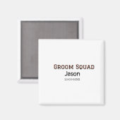 新郎軍団の花婿候補者パーティーに追加名前 マグネット (正面/裏面)