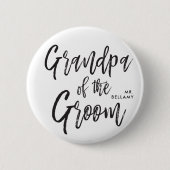 新郎|の原稿の結婚式の祖父 缶バッジ (正面)