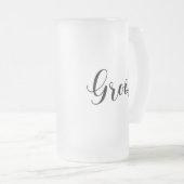 新郎 – バウ結婚タイの – 独身パーティー フロストグラスビールジョッキ (正面右)