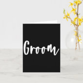 新郎 – バチュラーパーティ準備の結婚式の日1 カード (黄色い花)