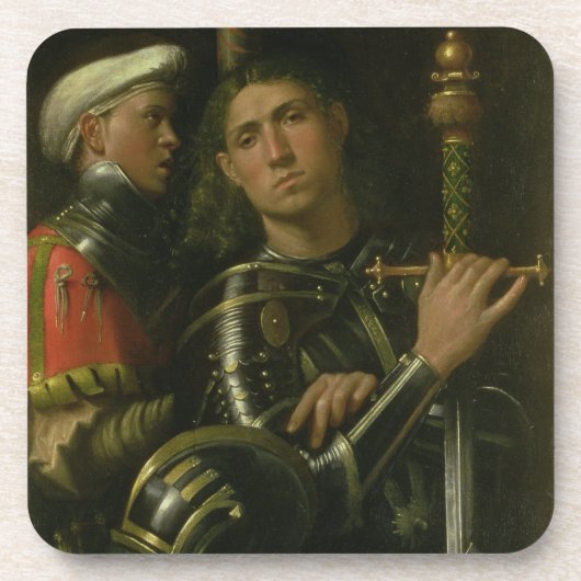 新郎(油)を持つ戦士 コースター (正面)