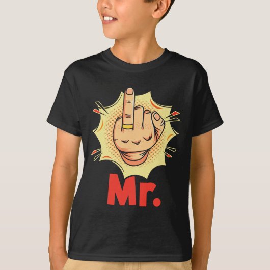 新郎 - 結婚指輪 ハネムーン 結婚式 ウェディング Tシャツ (正面)