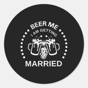 新郎 花嫁 ビール 私 結婚する バチェローパーティー ラウンドシール