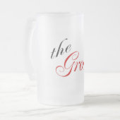 新郎(赤い) フロストグラスビールジョッキ (正面左)