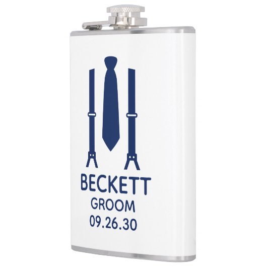 新郎 青いネクタイ フラスク (左)