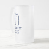 新郎 青いネクタイ フロストグラスビールジョッキ (正面左)