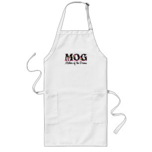 新郎(MOG)のチューリップのレタリングの母 ロングエプロン