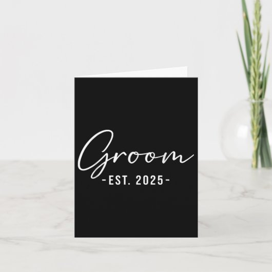新郎Est。2025 Matching Getting Ready Bride Groom カード (正面)