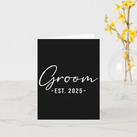 新郎Est。2025 Matching Getting Ready Bride Groom カード (黄色い花)