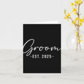 新郎Est。2025 Matching Getting Ready Bride Groom カード (黄色い花)