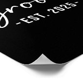 新郎Est。2025 Matching Getting Ready Bride Groom ポスター (角)