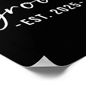 新郎Est。2025 Matching Getting Ready Bride Groom ポスター (角)