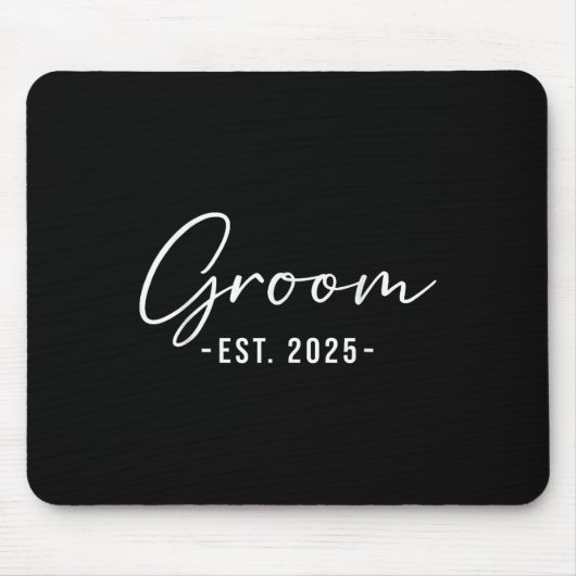 新郎Est。2025 Matching Getting Ready Bride Groom マウスパッド (正面)
