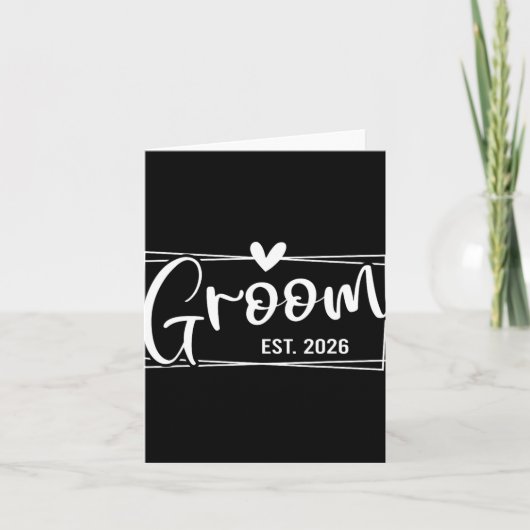 新郎Est。2026夫たった今結婚しました結婚ズイングランド カード (正面)