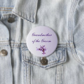 新郎Pinの祖母を結婚する花の薄紫 缶バッジ (インサイチュ)