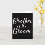 新郎Teeチームの結婚新郎Broの兄弟 カード (黄色い花)