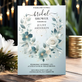 新金属グラムシャイニーハイエンドシルバーブライダルシャワー 招待状