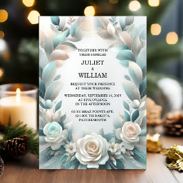 新金属ファンシーグラムシャイニーハイエンドシルバー結婚ズ 招待状