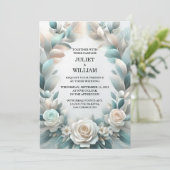 新金属ファンシーグラムシャイニーハイエンドシルバー結婚ズ 招待状 (スタンド正面)