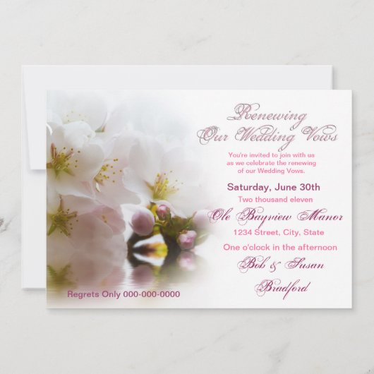 新陳情結婚- InvitationsCherry Floos 招待状 (裏面)