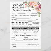 新離れ婚バイリンガルのピンクの結婚音符 (裏面)