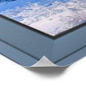 新雪の冬の景色 – 偽の窓の幻想 ポスター (角)