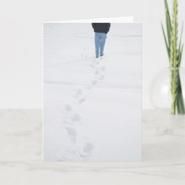 新雪の足跡　冬のカード シーズンカード