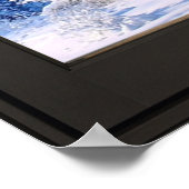 新雪シーン24x24ブラックウィンフェイクドウ ポスター (角)