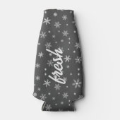 新雪ダークグレーパターン ボトルクーラー (正面)