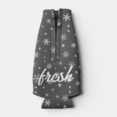 新雪ダークグレーパターン ボトルクーラー (裏面)