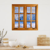 新雪秋スクエアフェイクウインドウイリュージョン ポスター (キッチン)