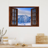 新雪秋偽の窓イリュージョン ポスター (キッチン)