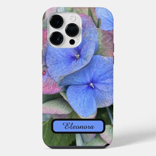 新青あじさい花の写真&名前iPhoneケース iPhoneケース (裏面)