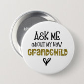 新頼孫金ゴールドグリッター 缶バッジ (正面&裏面)