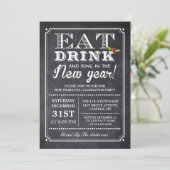 新食べ年のリングや輪とドリンクパーティー 招待状 (スタンド正面)