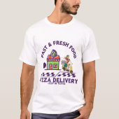 新鮮でおいしいピザ Tシャツ (正面)