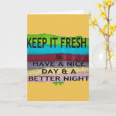 新鮮でクリーン：新しいスタートのための色のバースト カード (黄色い花)